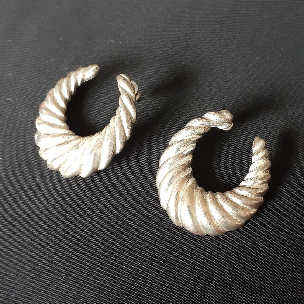 Vintage Statement silver earrings